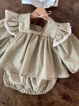 ［Anne shirley］Dot frill blouse & bloomer set