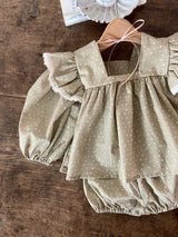 ［Anne shirley］Dot frill blouse & bloomer set