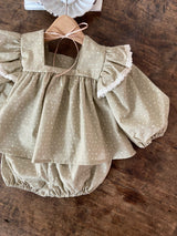 ［Anne shirley］Dot frill blouse & bloomer set