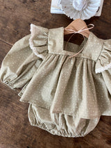 ［Anne shirley］Dot frill blouse & bloomer set