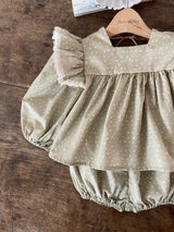［Anne shirley］Dot frill blouse & bloomer set