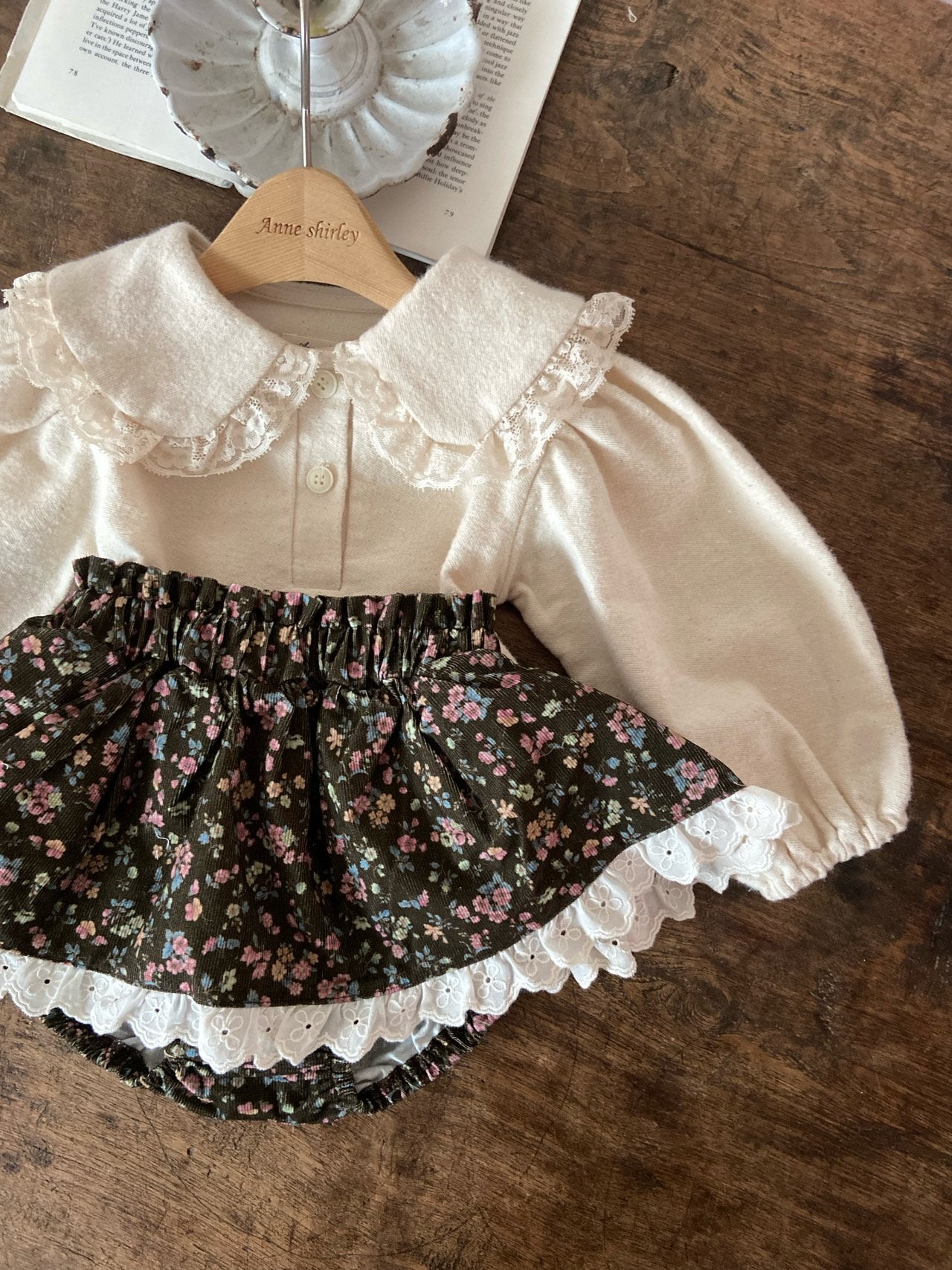 ［Anne shirley］Flower lace bloomer skirt