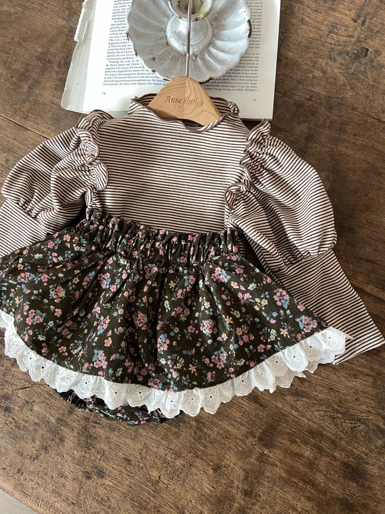 ［Anne shirley］Flower lace bloomer skirt