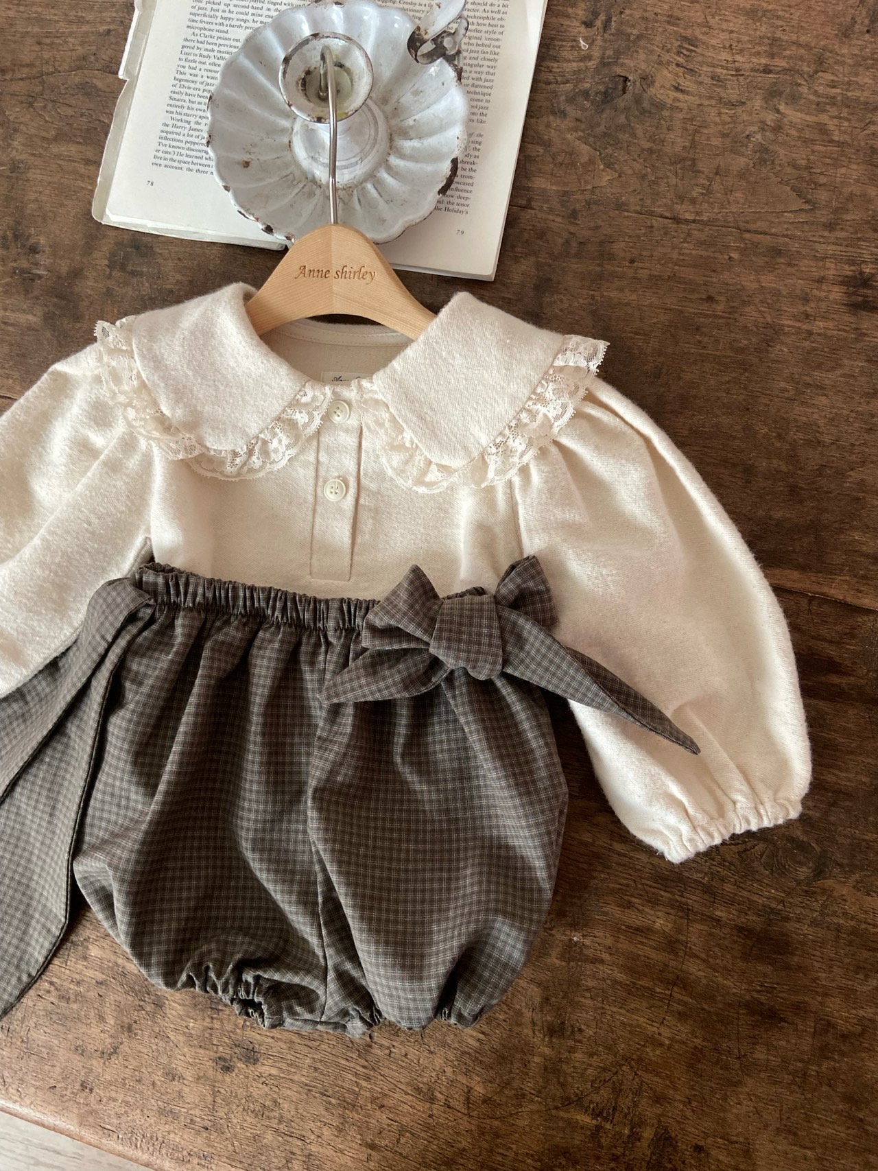 ［Anne shirley］Pistachio check bloomer