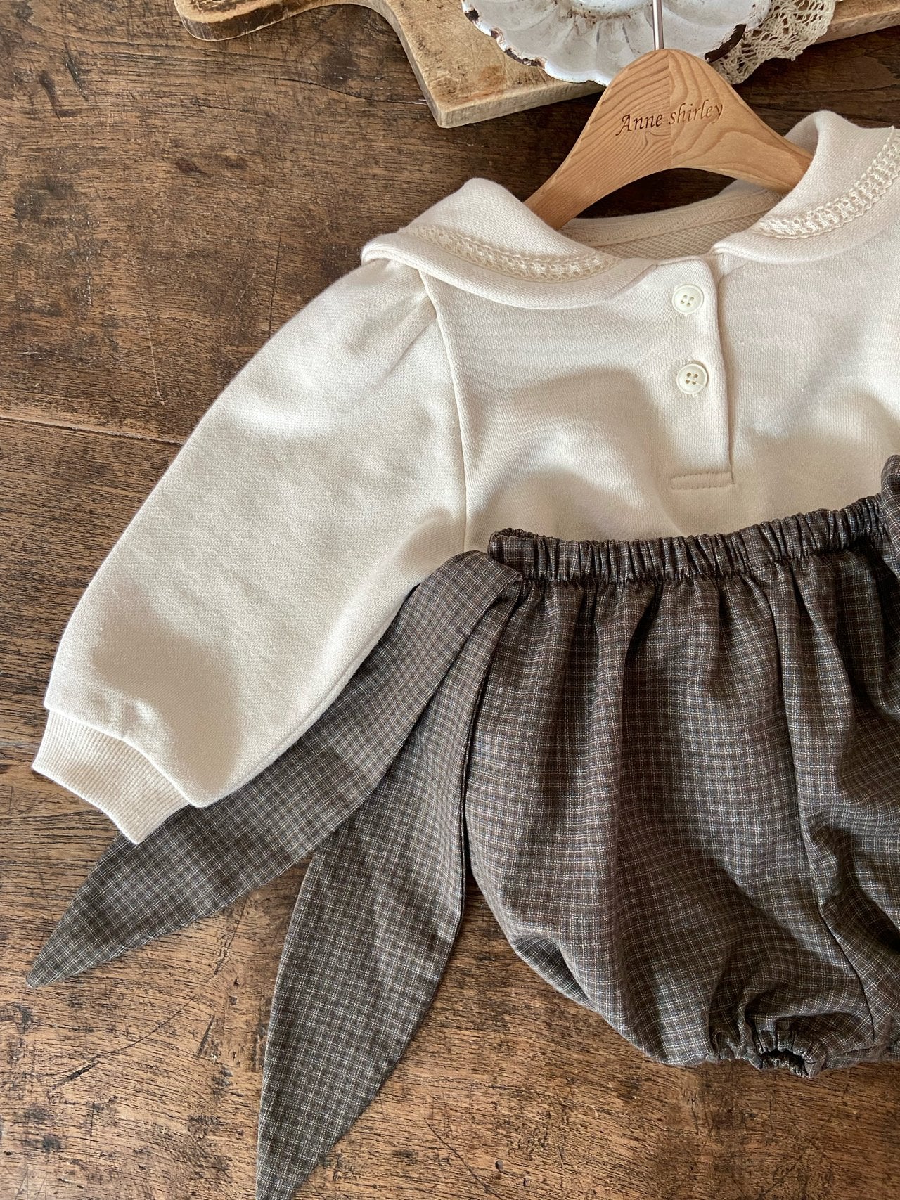 ［Anne shirley］Pistachio check bloomer