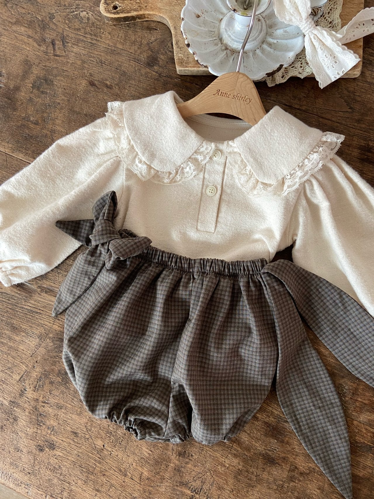 ［Anne shirley］Pistachio check bloomer