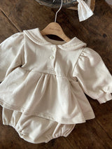 ［Anne shirley］Milk sailor rompers