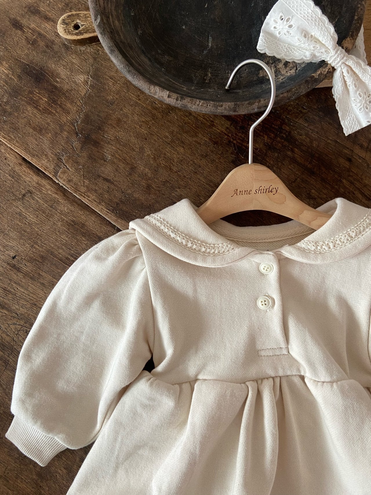 ［Anne shirley］Milk sailor rompers