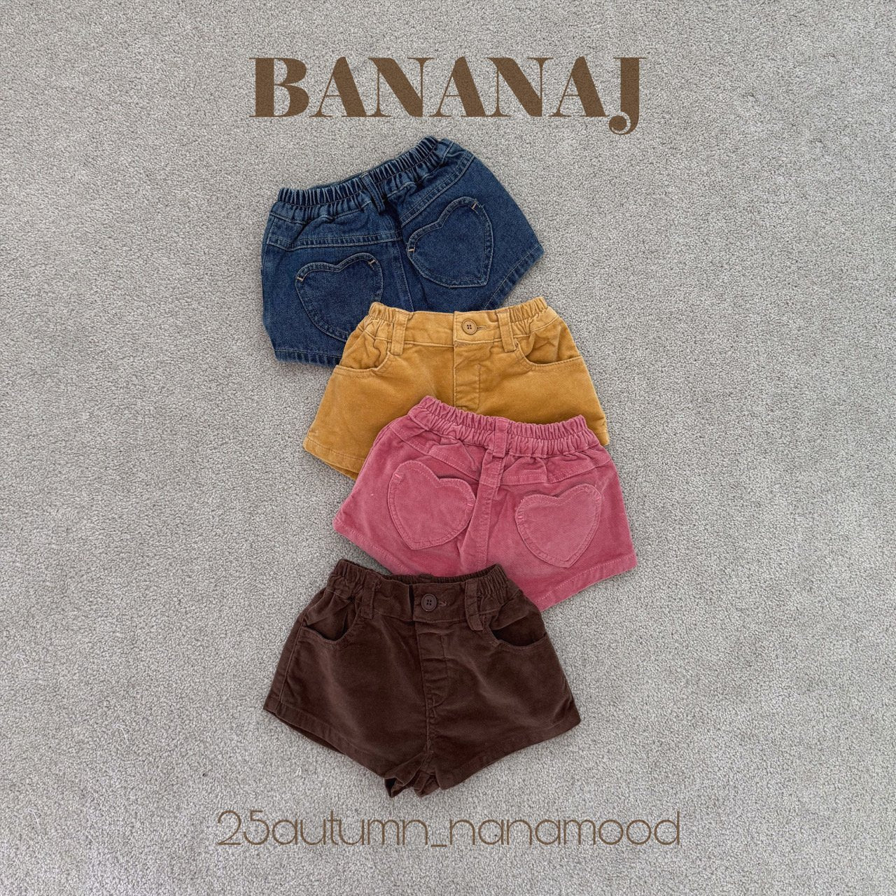 ［BANANAJ］Heart pocket pants