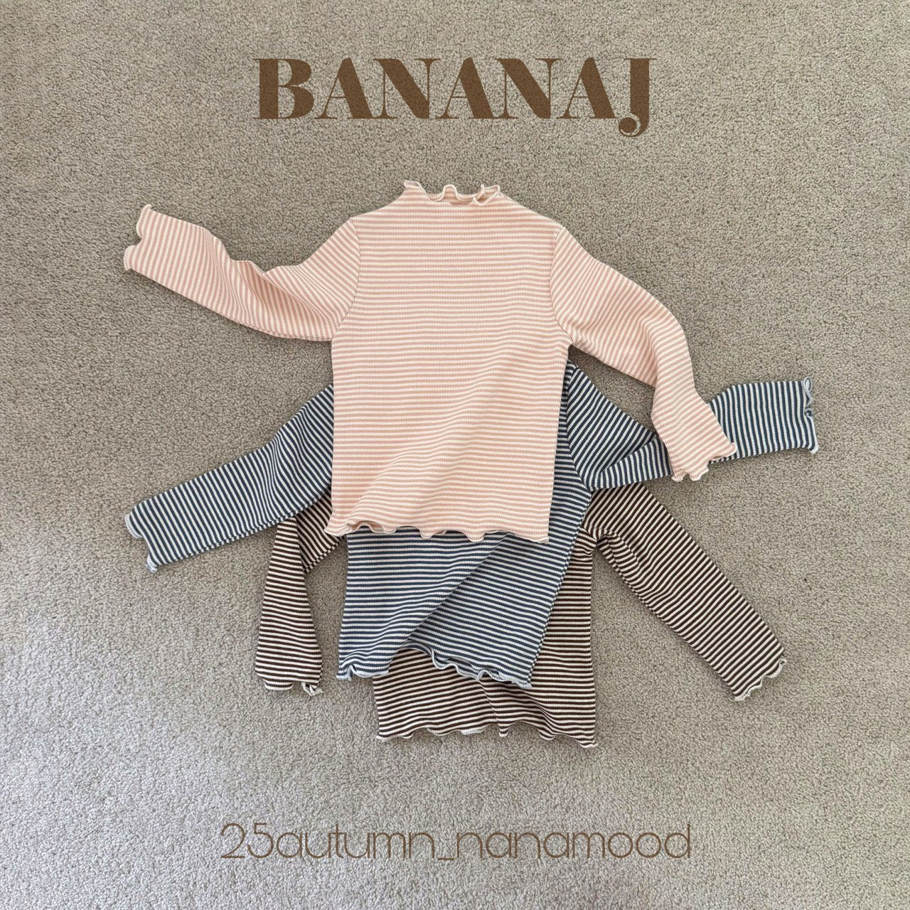 ［BANANAJ］Bingo stripe tee