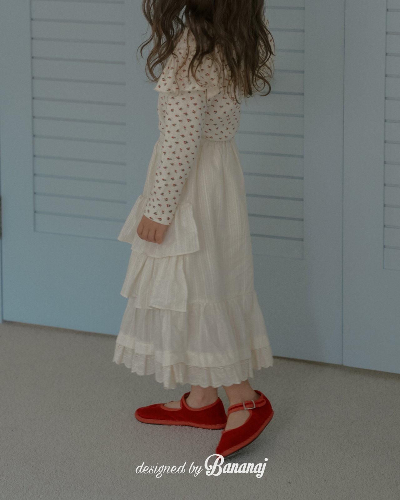 ［BANANAJ］Blossom frill tee