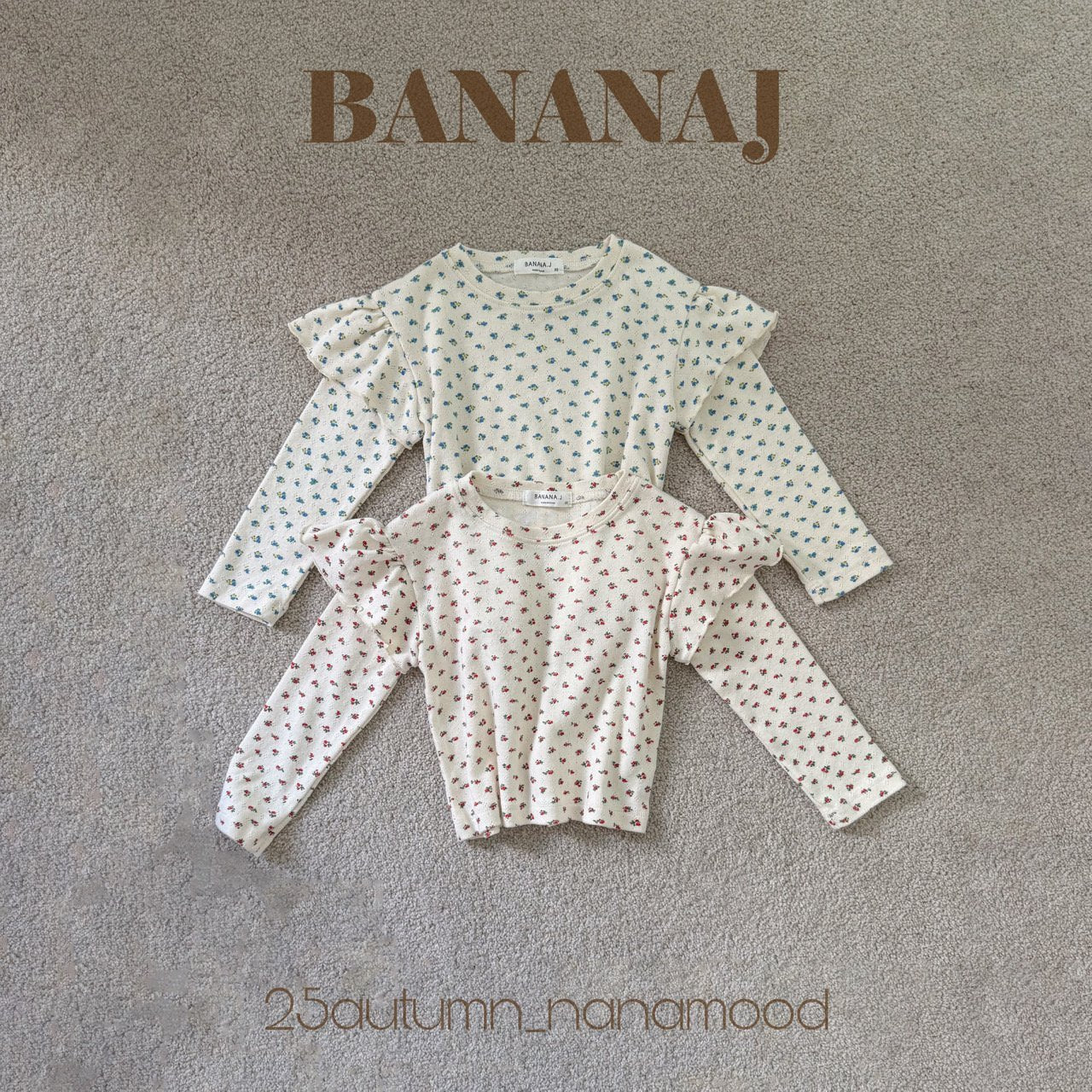 ［BANANAJ］Blossom frill tee