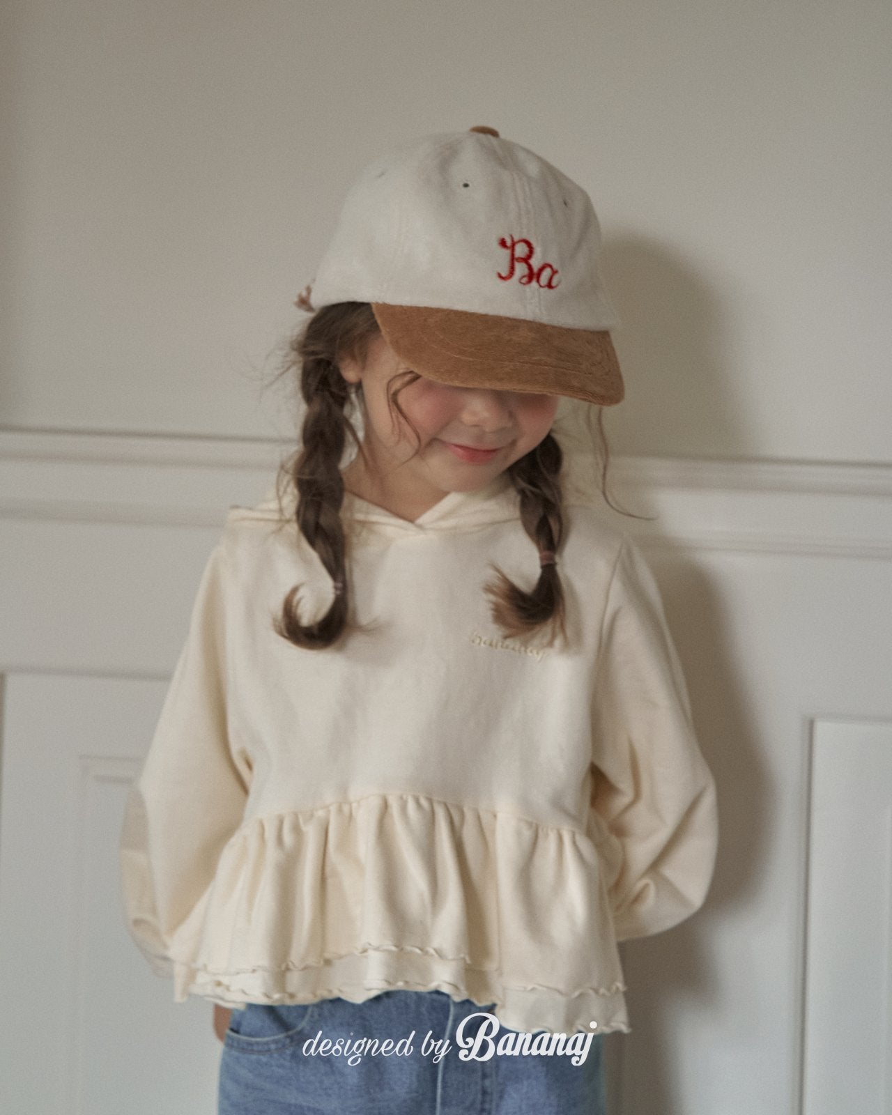 ［BANANAJ］Moana frill hoodie
