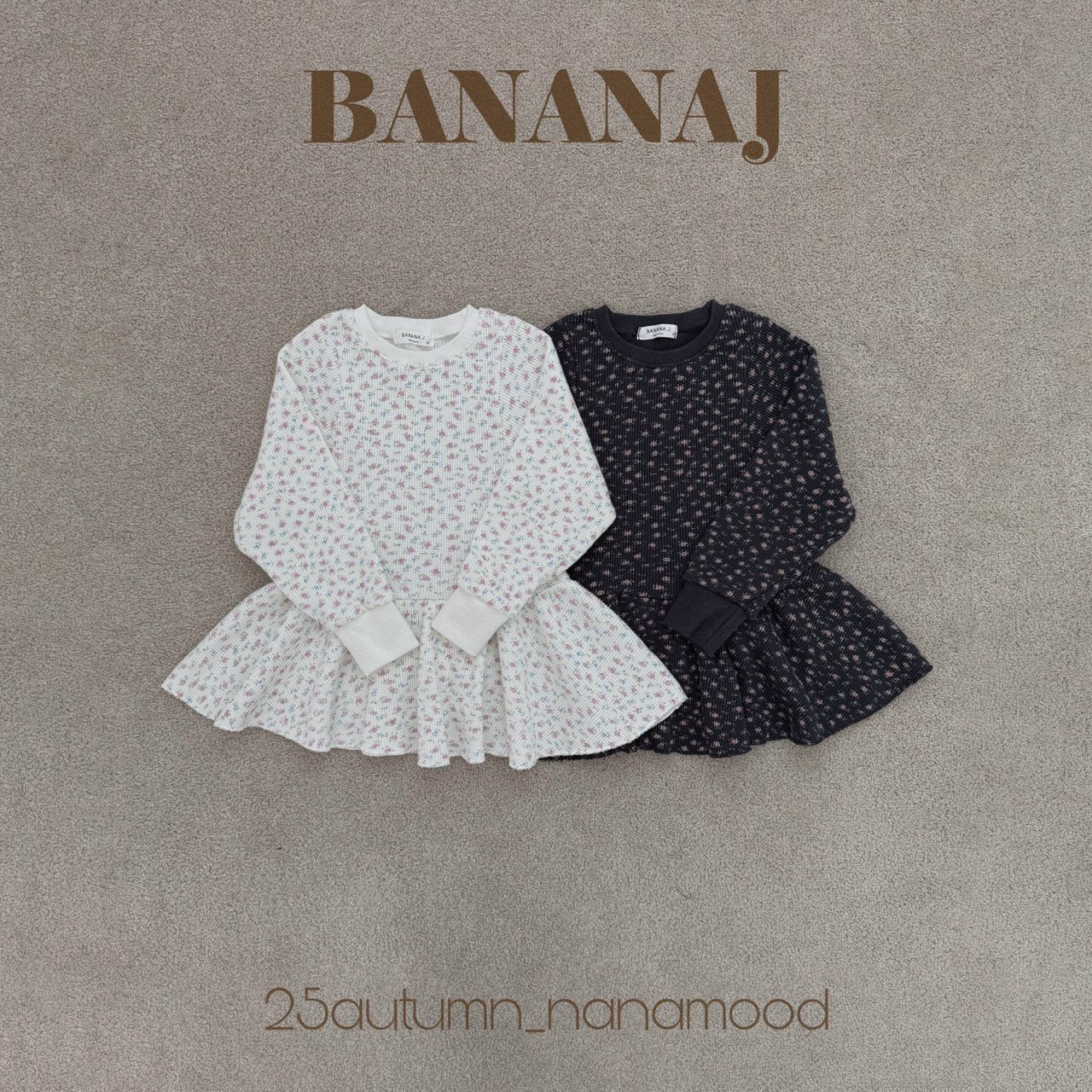 ［BANANAJ］Cozy waffle one-piece