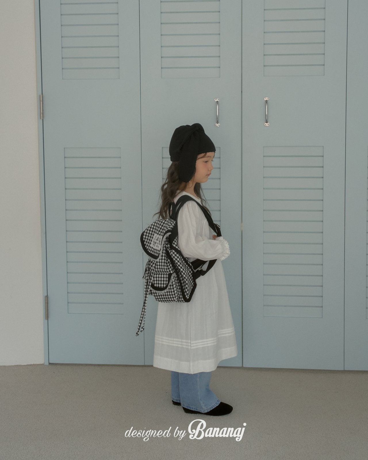 ［BANANAJ］Snow pin tuck one-piece