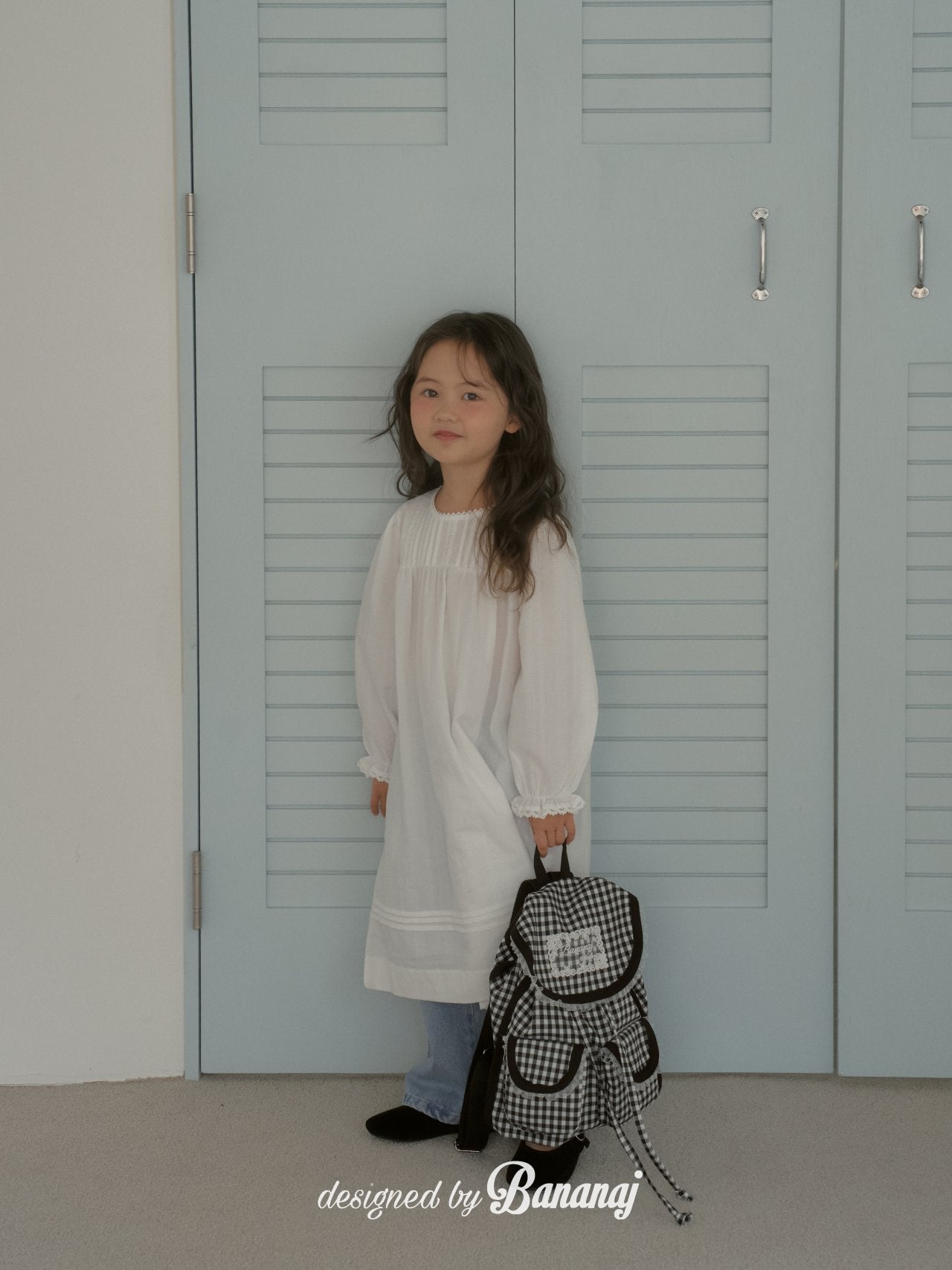 ［BANANAJ］Snow pin tuck one-piece