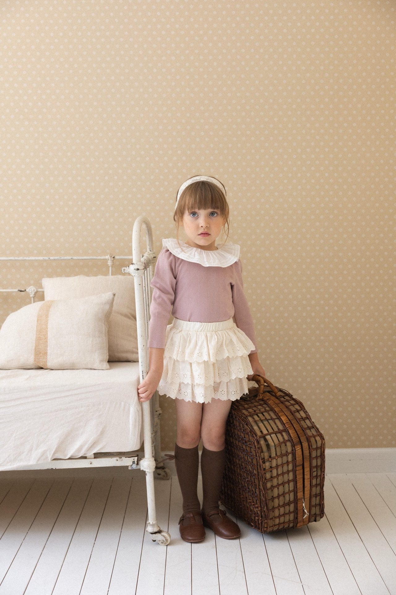 ［perrobebe］Hanna Tuck Frill Tee