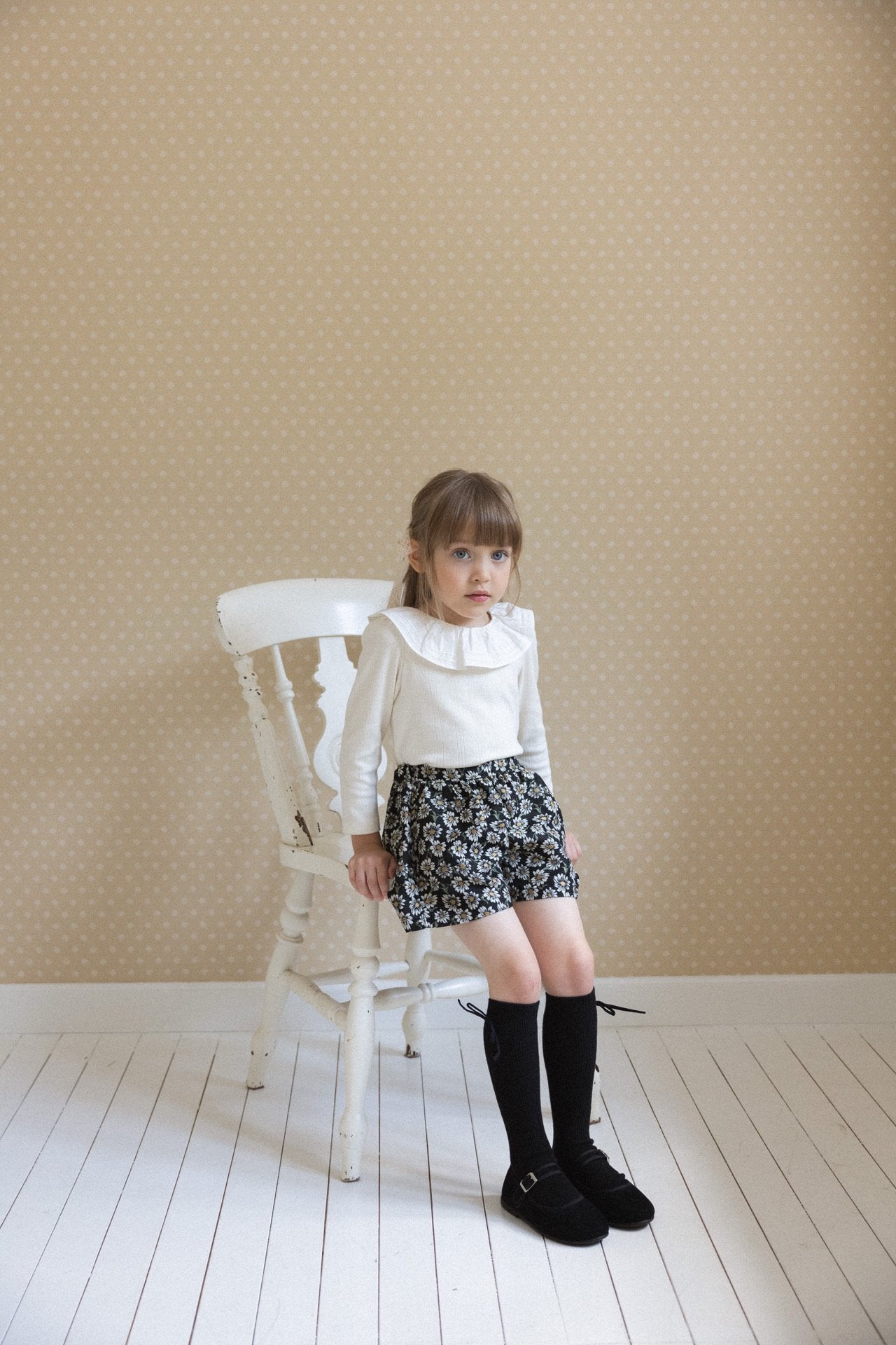［perrobebe］Hanna Tuck Frill Tee