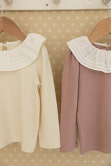 ［perrobebe］Hanna Tuck Frill Tee