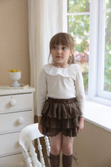 ［perrobebe］Hanna Tuck Frill Tee