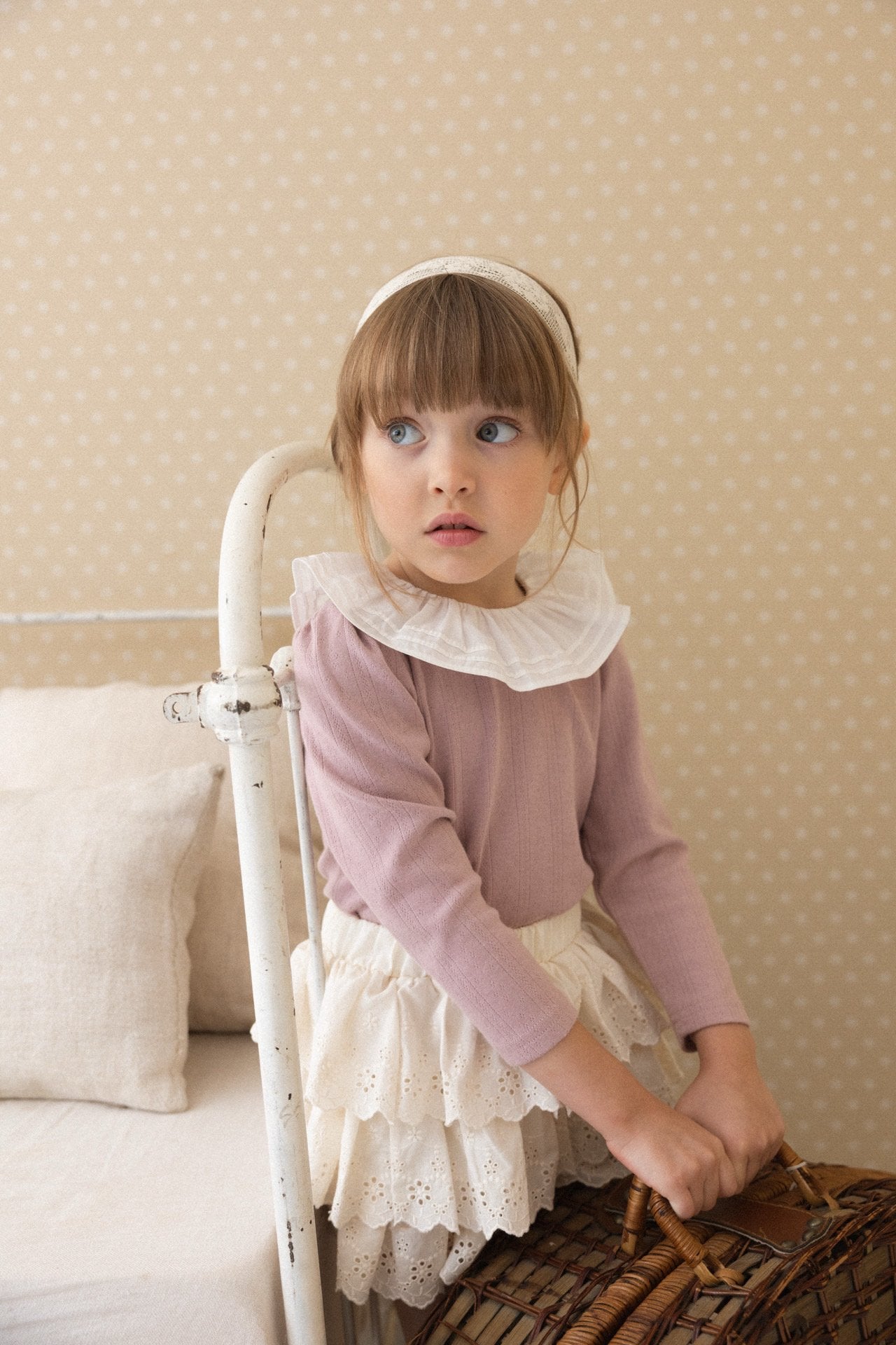 ［perrobebe］Hanna Tuck Frill Tee