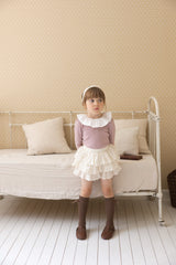 ［perrobebe］Hanna Tuck Frill Tee