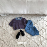［BELLOT］Mellow stripe knit