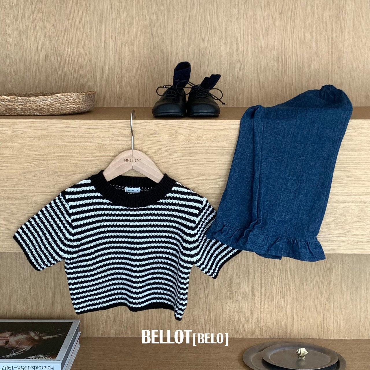 ［BELLOT］Mellow stripe knit