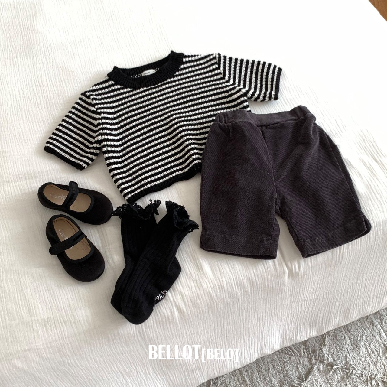 ［BELLOT］Mellow stripe knit