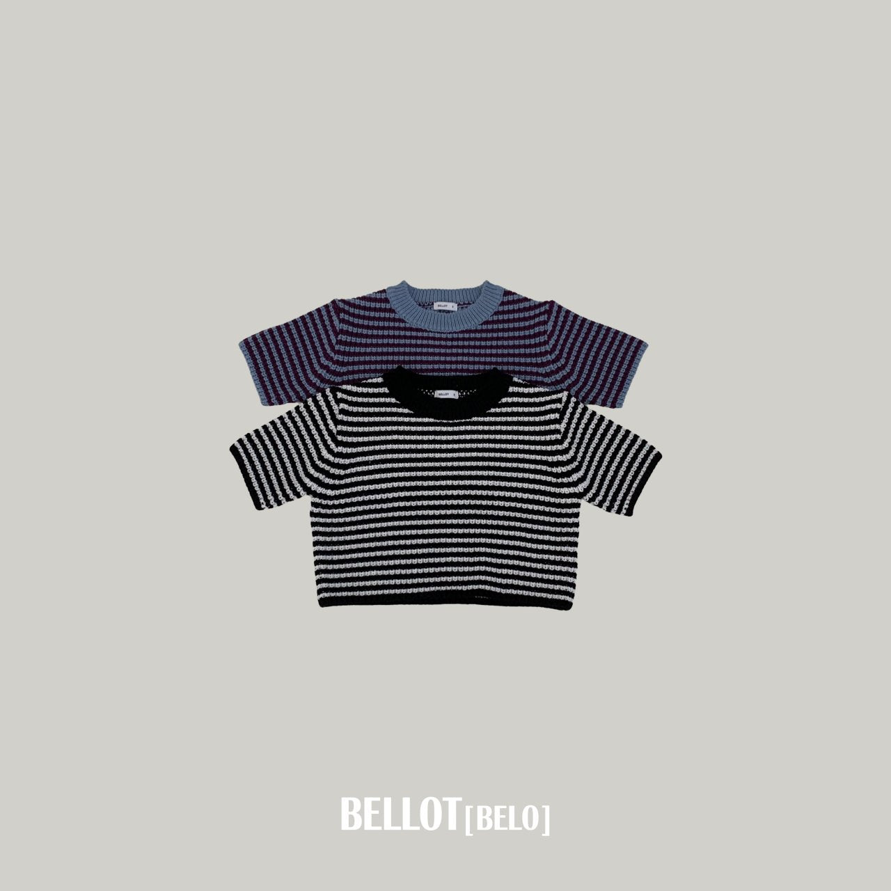 ［BELLOT］Mellow stripe knit