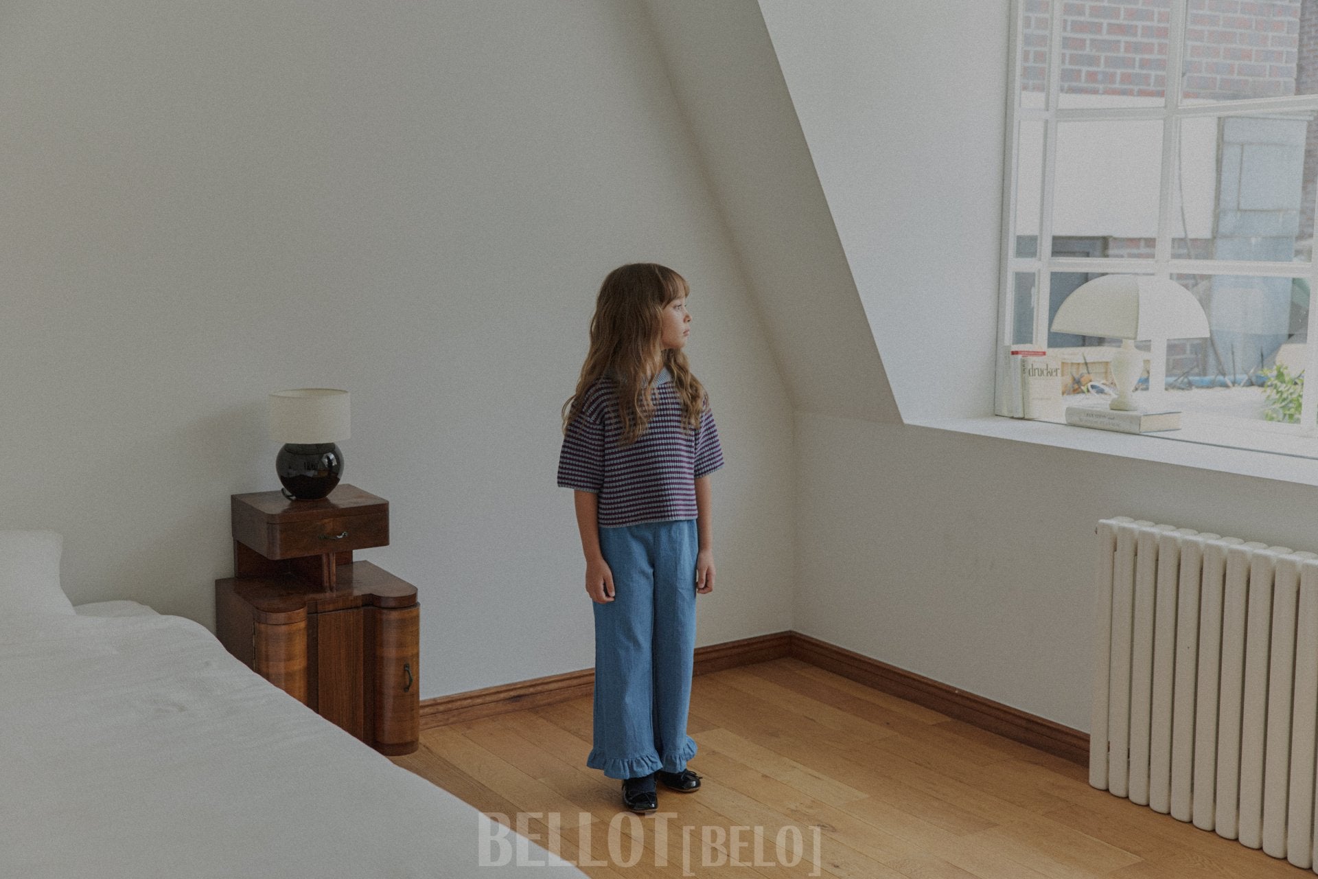 ［BELLOT］Mellow stripe knit