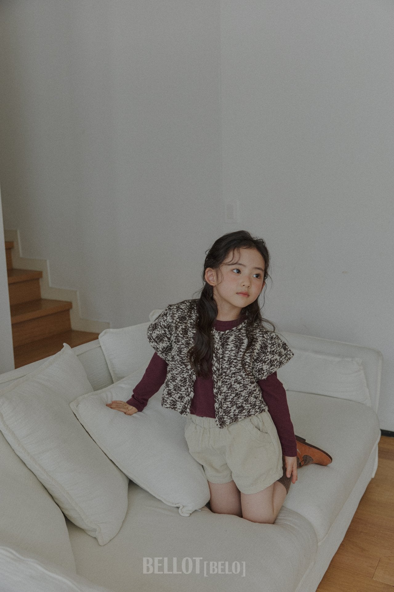 ［BELLOT］Popcorn knit vest