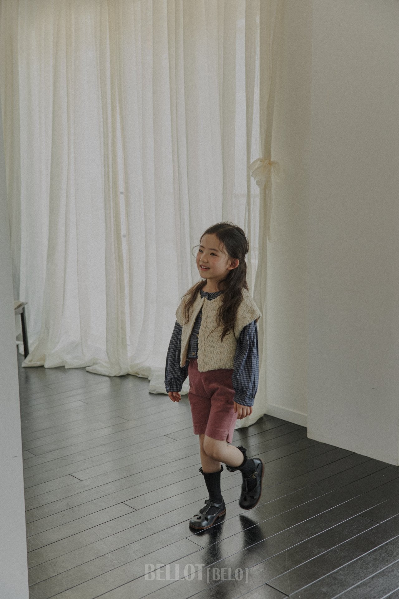 ［BELLOT］Popcorn knit vest