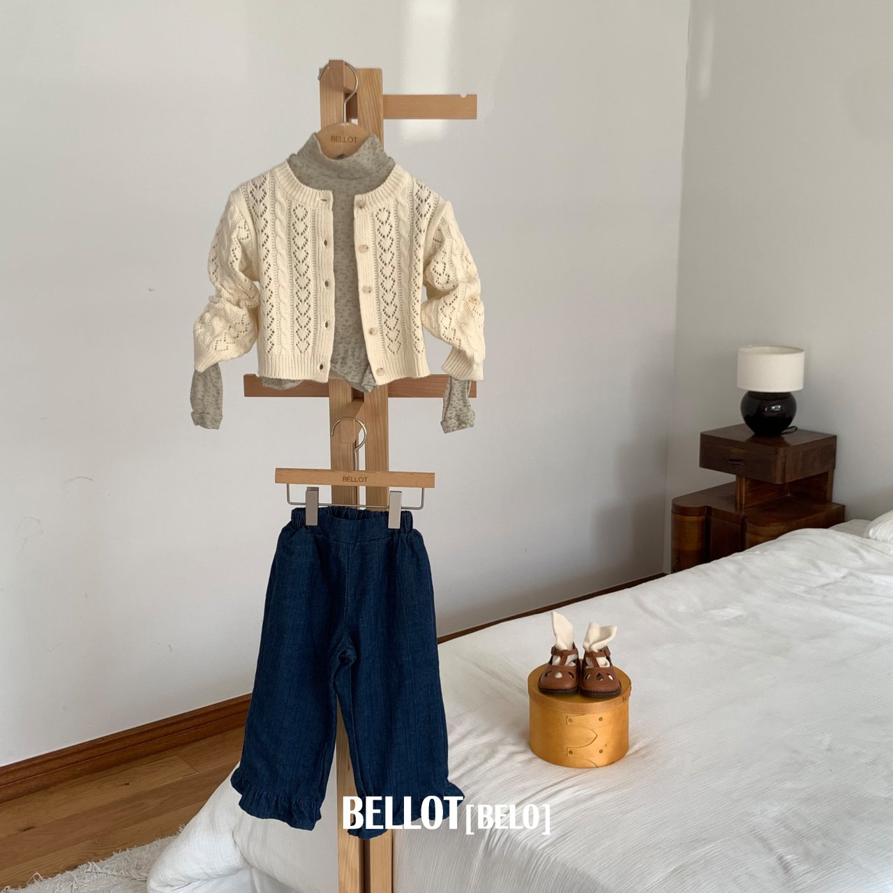 ［BELLOT］Frill denim pants