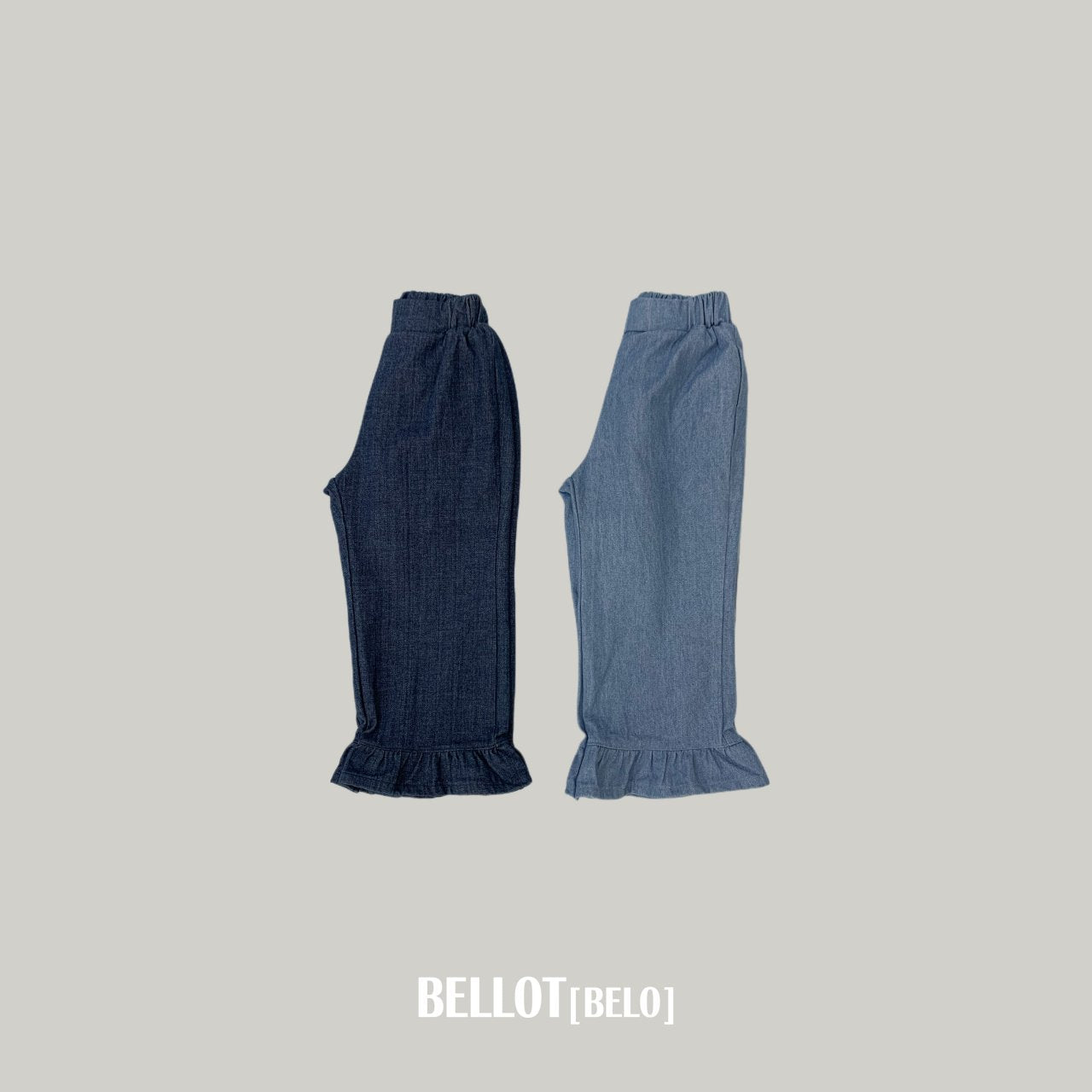 ［BELLOT］Frill denim pants