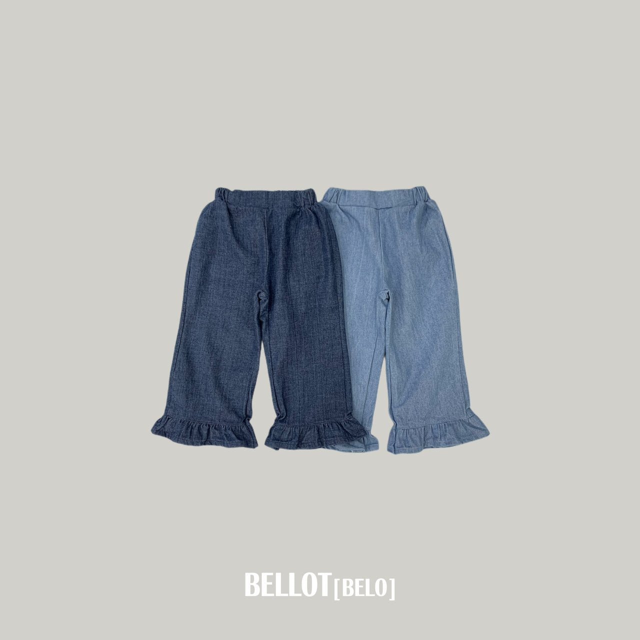 ［BELLOT］Frill denim pants