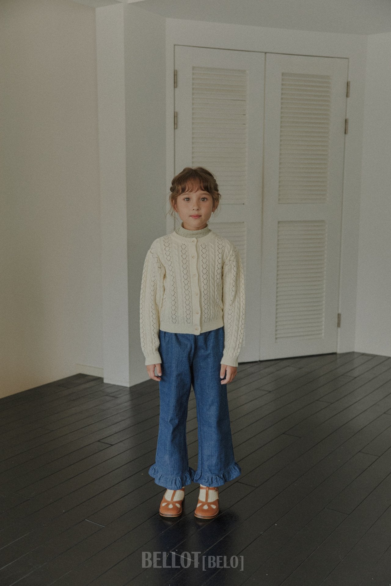 ［BELLOT］Frill denim pants