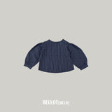 ［BELLOT］Milk check blouse