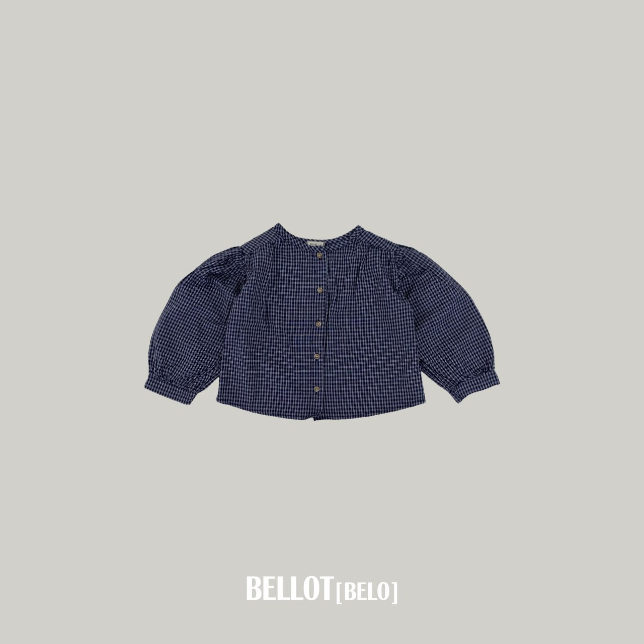 ［BELLOT］Milk check blouse