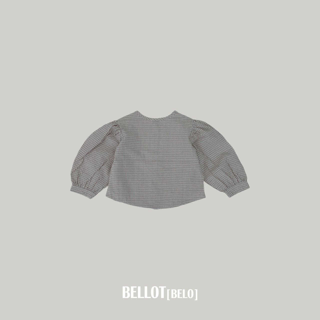 ［BELLOT］Milk check blouse