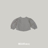 ［BELLOT］Milk check blouse