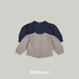 ［BELLOT］Milk check blouse