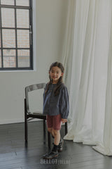 ［BELLOT］Milk check blouse