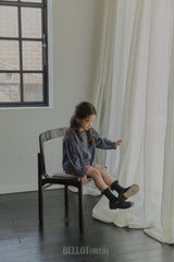 ［BELLOT］Milk check blouse