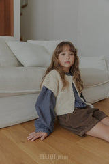 ［BELLOT］Milk check blouse