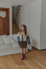 ［BELLOT］Milk check blouse