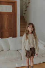 ［BELLOT］Milk check blouse
