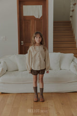 ［BELLOT］Milk check blouse