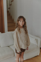 ［BELLOT］Milk check blouse