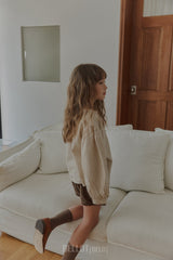 ［BELLOT］Milk check blouse